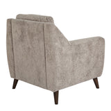 Carly - Upholstered Contemporary Armchair - Espresso Wood