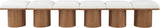 Pavilion - 6 Piece Modular Bench With Brown Base