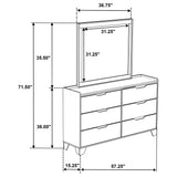 Packard - 6 Drawer Dresser With Mirror - Oak
