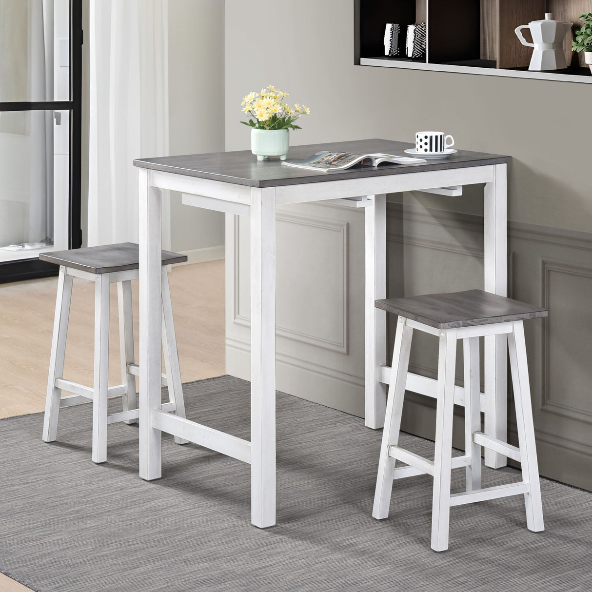 3 Pieces Counter Height Set