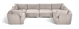 Hammond - Velvet Performance Fabric Upholstered 6 Piece U-Shaped Sectional
