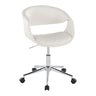 Curvo - Upholstered 5-Star Task Chair - Chrome Metal Base