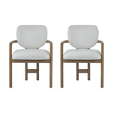 Upholstered Arm Dining Chairs (Set of 2)