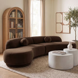Avra - 146" Velvet Performance Fabric Upholstered Sectional