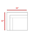 Outdoor 33" Wide Corner Wedge With Cushions - Beige / Brown