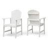 Outdoor Weather Resistant Acacia Wood Adirondack Dining Chairs (Set of 2)