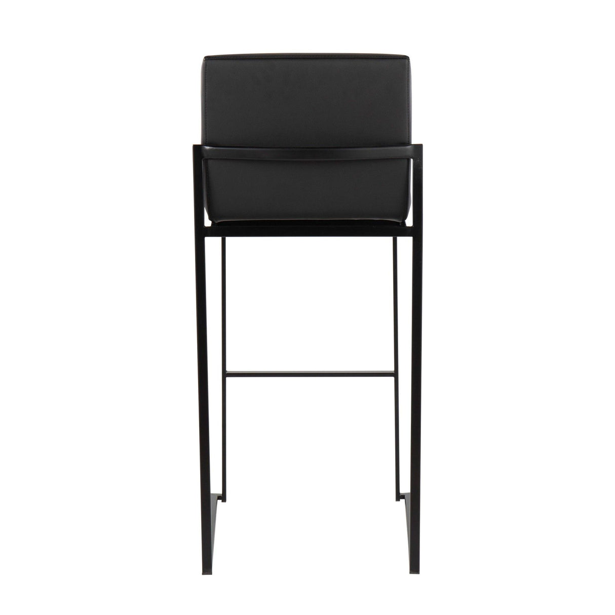 Fuji - High Back Barstool - Black Steel Legs