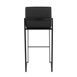 Fuji - High Back Barstool - Black Steel Legs