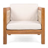 Outdoor Club Chair & Rope Arm And Cushions