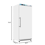 21 Cu. ft. Commercial Reach-in Freezer in White Manual Defrost (KM-FMD20WH)