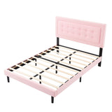 Upholstered Platform Bed With Slats