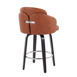 Dahlia - Contemporary Counter Stool (Set of 2) - Black Wood