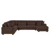 U - Sectional Sofa With Chaise Lounge, Oversized Living Room Couch