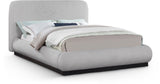 Rigby - Linen Bed With Black Base
