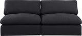 Comfy - Linen Modular Armless Sofa 2 Seats