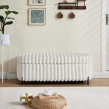 Flip Top Storage Bench With Metal Legs