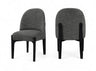 Torino - Upholstered Dining Chair With Brushed Black Base (Set of 2)