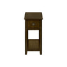 Accent End Table, 2 Tier, Narrow, Lamp, Storage Drawer, Charming Design