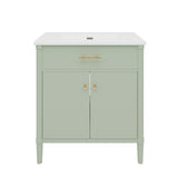 Bathroom Vanity With Sink, Soft Close Doors And Adjustable Shelf