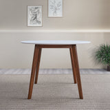 Dining Table - Brown / White