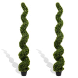 Artificial Outdoor UV Resistant Plastic Boxwood Topiary Spiral Tree