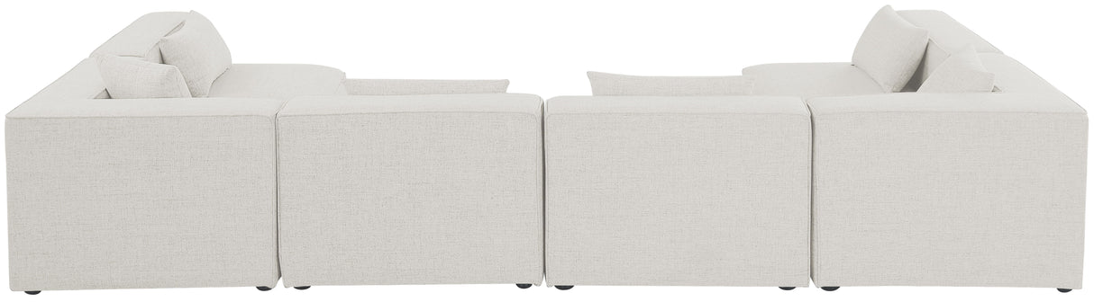Cube - Linen 6 Piece Modular Armless Sectional