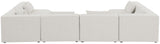 Cube - Linen 6 Piece Modular Armless Sectional