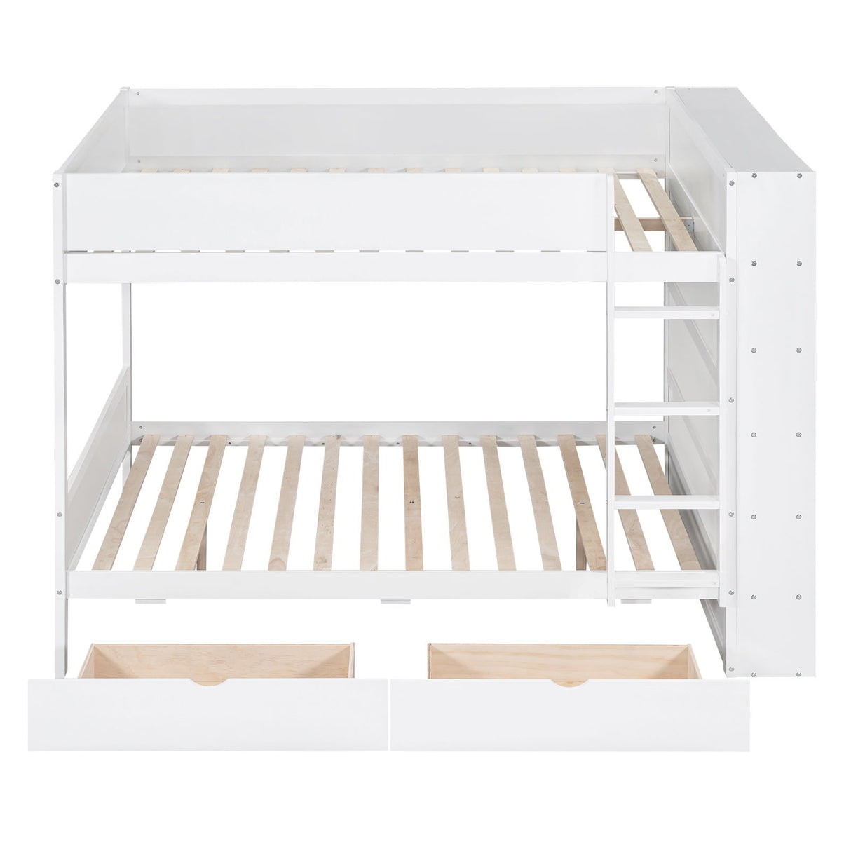 Bunk Bed With 2 Drawers And Multi Layer Cabinet
