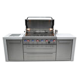 Mont Alpi Deluxe Series 8 Ft Propane Outdoor Kitchen Island w/ Side Burner - MAi805-D