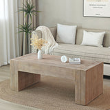 Rustic Wood Coffee Table Modern Farmhouse Rectangular Table For Living Room - Natural / Natural Multi / Natural Wood / Natural / Rustic