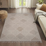 Guros - 8' X 10' Trellis Indoor / Outdoor Area Rug - Cream