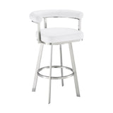 Nolagam - Swivel Bar Stool - Brushed Stainless Steel