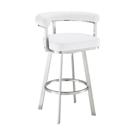 Nolagam - Swivel Bar Stool - Brushed Stainless Steel