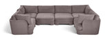 Hammond - Velvet Performance Fabric Upholstered 6 Piece U-Shaped Sectional