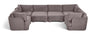 Hammond - Velvet Performance Fabric Upholstered 6 Piece U-Shaped Sectional