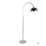 Emery - Contemporary Metal Floor Lamp - Polished Nickel And Clear K9 Crystal With White Metal Accents From Grandview Gallery