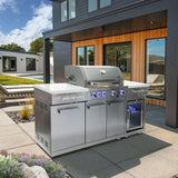 Mont Alpi Compact Series 6 Ft Propane Outdoor Kitchen Island in Stainless Steel - MA-957RS