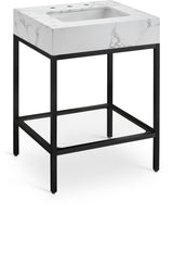 Marmo - Engineered Marble Bathroom Vanity With Black Base