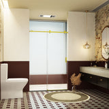 Frameless Single Sliding Shower Door, Sgcc Tempered Glass, Reversible