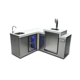 Mont Alpi Beverage Center W/ 90 Degree Corner & Kegerator - MA-BEV90KEG