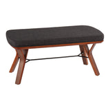 Folia - Mid-Century Modern Bench - Walnut Wood