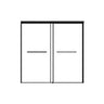 Semi-Frameless Double Sliding Shower Door