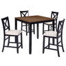 5 Piece Counter Height Dining Table Set With 4 Chairs