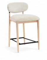 Riccio - Upholstered Stool - Cream