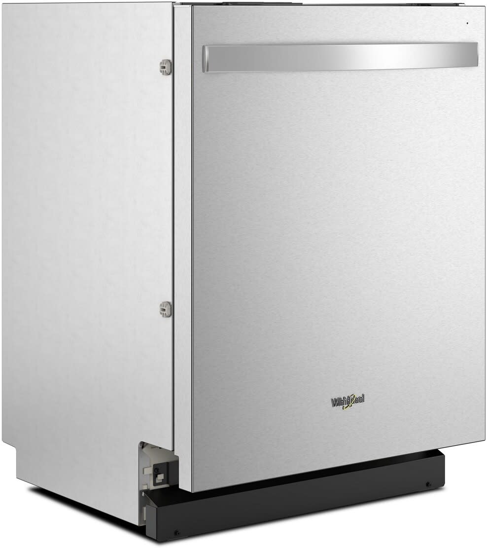 Whirlpool WDT550SAPZ stainless dishwasher angled view