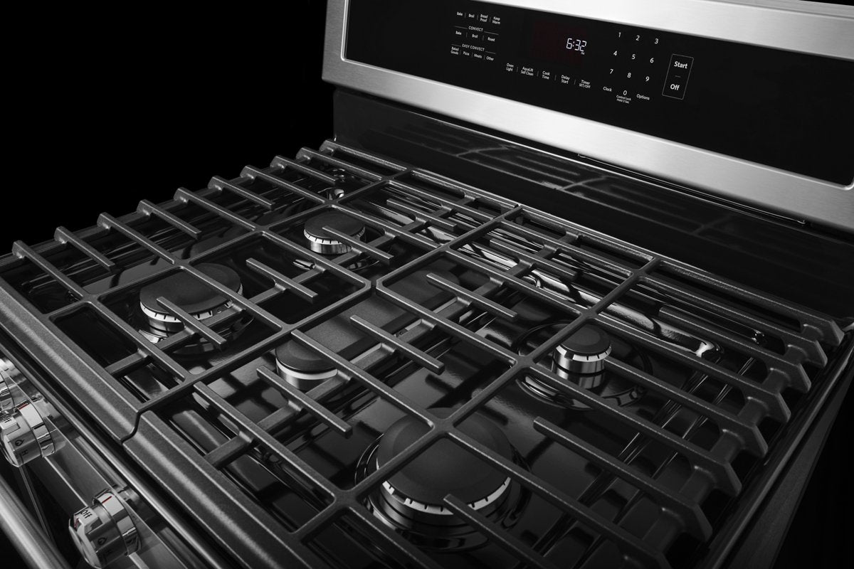 KitchenAid KFGG504KPS range detail