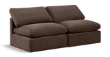 Indulge - Velvet 2 Seat Modular Armless Sofa