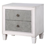 Katia - Nightstand - Rustic Gray & Weathered White