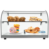 22 in. Commercial Countertop Bakery Display Case with Front Curved Glass and Rear Door, 1.5 cu. ft. DC-2C.