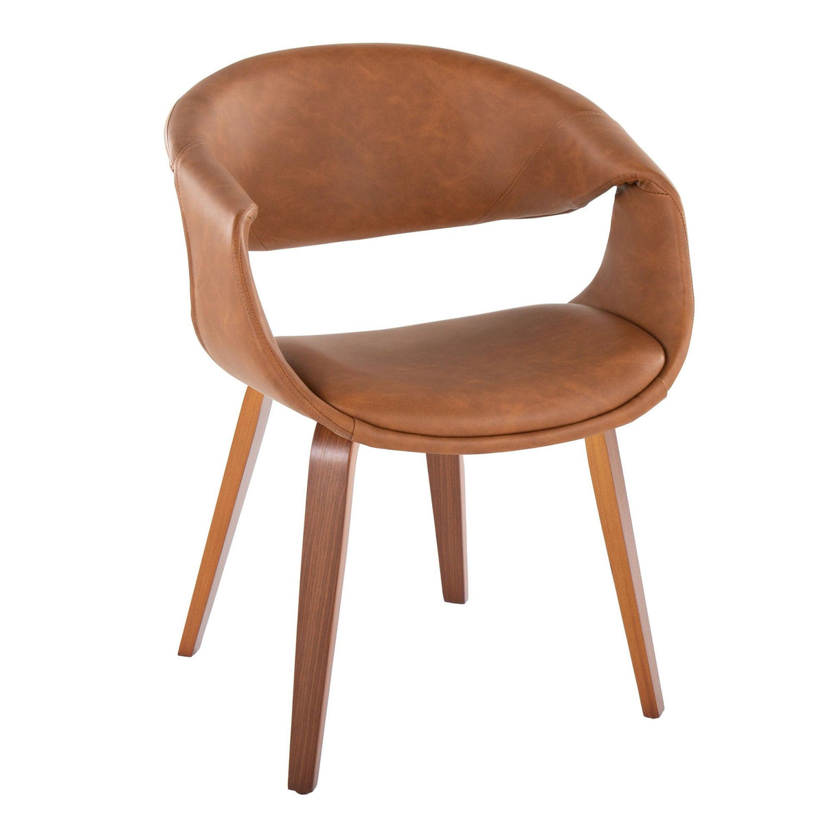 Curvo - Upholstered Chair (Set of 2) - Walnut Wood Legs